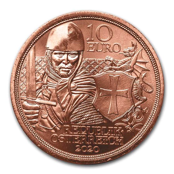 2020 Austria Copper €10 Knights' Tales (Courage) 2020 Austria Copper €10 Knights' Tales (Courage)